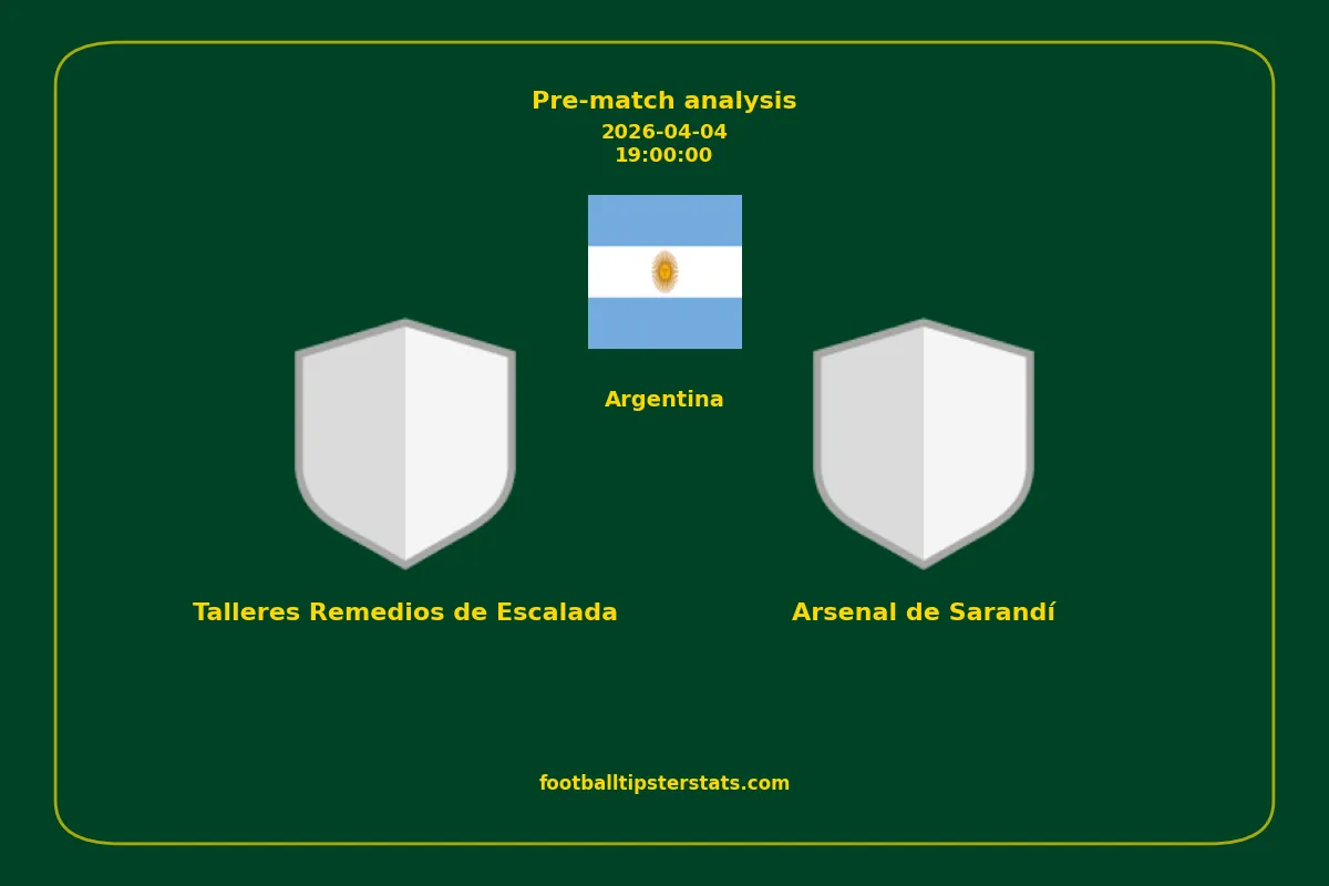 Pre-match analysis: Talleres Remedios de Escalada vs Arsenal de Sarandí on 2026-04-04